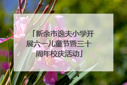 新余市逸夫小学开展六一儿童节暨三十周年校庆活动