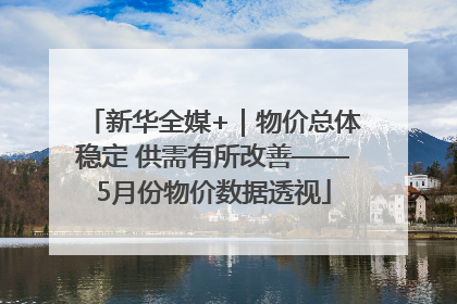 新华全媒+｜物价总体稳定 供需有所改善——5月份物价数据透视