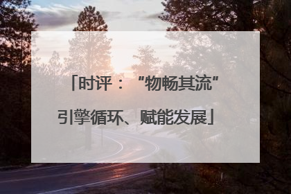时评：“物畅其流”引擎循环、赋能发展