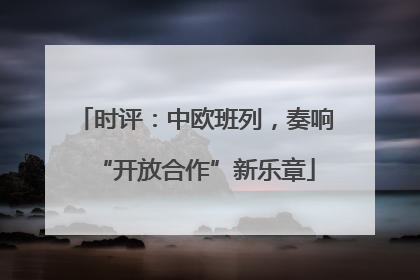时评：中欧班列，奏响“开放合作”新乐章