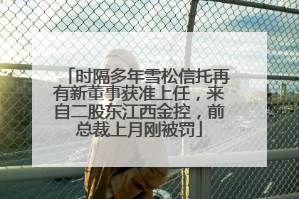 时隔多年雪松信托再有新董事获准上任，来自二股东江西金控，前总裁上月刚被罚