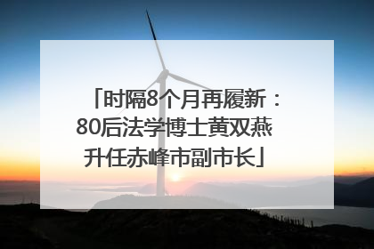 时隔8个月再履新：80后法学博士黄双燕升任赤峰市副市长