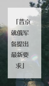 普京就俄军备提出最新要求