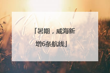 暑期，威海新增6条航线