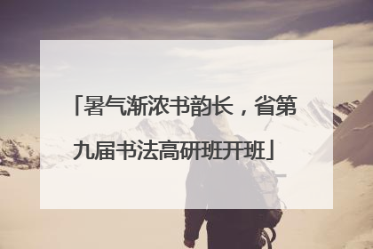 暑气渐浓书韵长，省第九届书法高研班开班