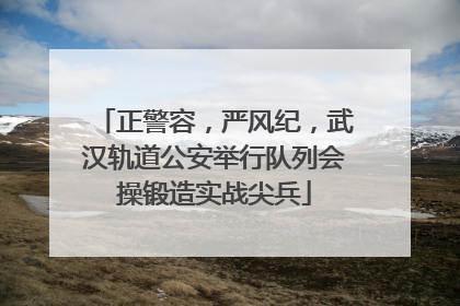 正警容，严风纪，武汉轨道公安举行队列会操锻造实战尖兵
