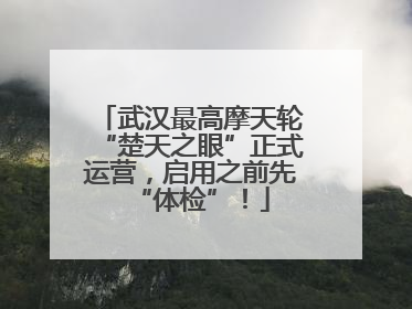 武汉最高摩天轮“楚天之眼”正式运营，启用之前先“体检”！