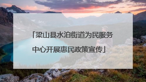 梁山县水泊街道为民服务中心开展惠民政策宣传