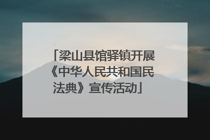 梁山县馆驿镇开展《中华人民共和国民法典》宣传活动
