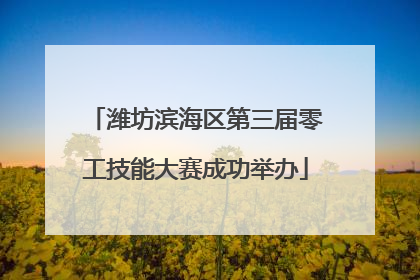 潍坊滨海区第三届零工技能大赛成功举办