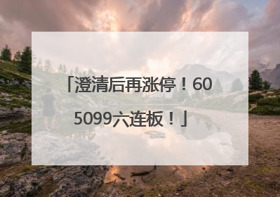 澄清后再涨停！605099六连板！