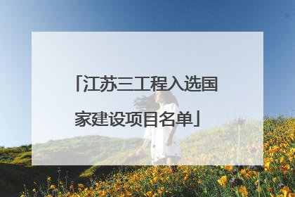 江苏三工程入选国家建设项目名单