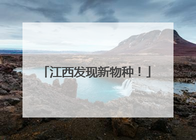 江西发现新物种！