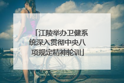 江陵举办卫健系统深入贯彻中央八项规定精神轮训