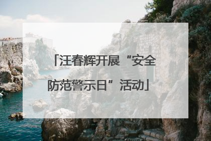 汪春辉开展“安全防范警示日”活动