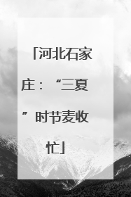 河北石家庄：“三夏”时节麦收忙