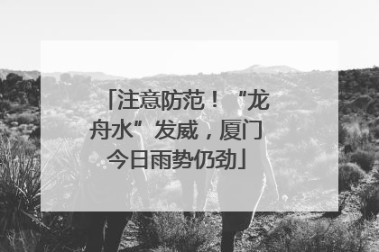 注意防范！“龙舟水”发威，厦门今日雨势仍劲