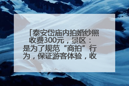 泰安岱庙内拍婚纱照收费300元，景区：是为了规范“商拍”行为，保证游客体验，收取费用全部上交国库