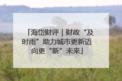 海岱财评｜财政“及时雨”助力城市更新迈向更“新”未来
