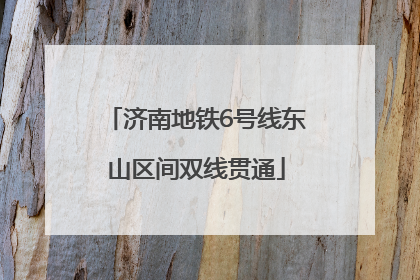 济南地铁6号线东山区间双线贯通