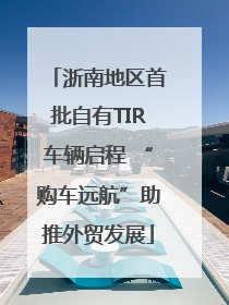 浙南地区首批自有TIR车辆启程 “购车远航”助推外贸发展