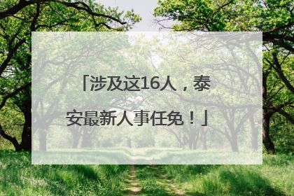 涉及这16人，泰安最新人事任免！