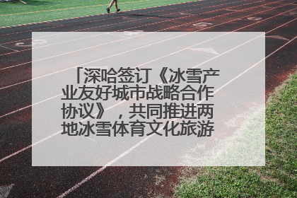 深哈签订《冰雪产业友好城市战略合作协议》，共同推进两地冰雪体育文化旅游高质量发展