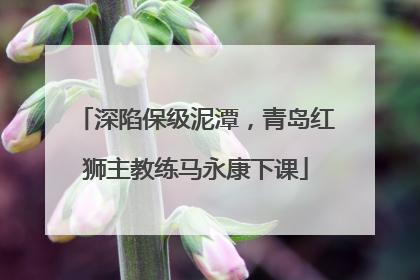深陷保级泥潭，青岛红狮主教练马永康下课