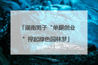 湖南男子“单腿创业”撑起绿色园林梦