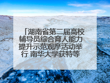 湖南省第二届高校辅导员综合育人能力提升示范观摩活动举行 南华大学获特等奖和一等奖