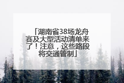 湖南省38场龙舟赛及大型活动清单来了！注意，这些路段将交通管制