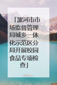 漯河市市场监督管理局城乡一体化示范区分局开展校园食品专项检查