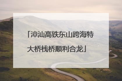 漳汕高铁东山跨海特大桥栈桥顺利合龙