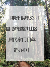 荆州供电公司自助终端进社区 居民家门口就近办电