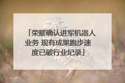 荣耀确认进军机器人业务 现有成果跑步速度已破行业纪录