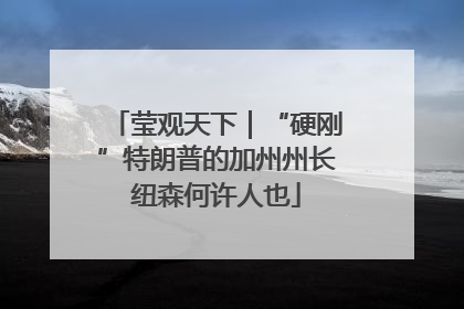 莹观天下｜“硬刚”特朗普的加州州长纽森何许人也