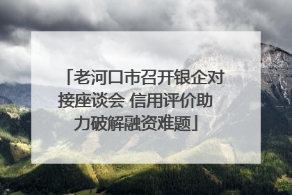 老河口市召开银企对接座谈会 信用评价助力破解融资难题