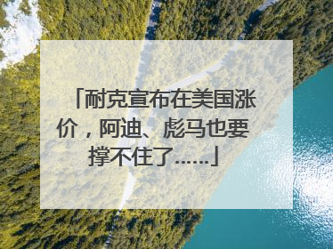 耐克宣布在美国涨价，阿迪、彪马也要撑不住了……