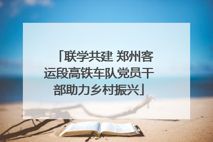 联学共建 郑州客运段高铁车队党员干部助力乡村振兴