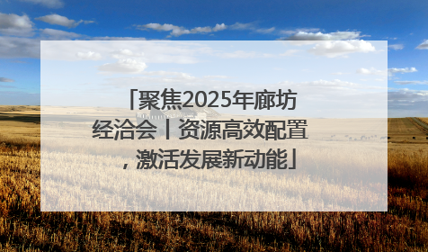 聚焦2025年廊坊经洽会丨资源高效配置，激活发展新动能