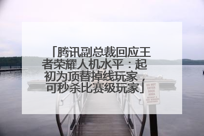 腾讯副总裁回应王者荣耀人机水平：起初为顶替掉线玩家，可秒杀比赛级玩家