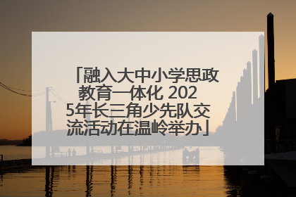 融入大中小学思政教育一体化 2025年长三角少先队交流活动在温岭举办
