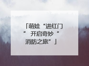 萌娃“进红门” 开启奇妙“消防之旅”