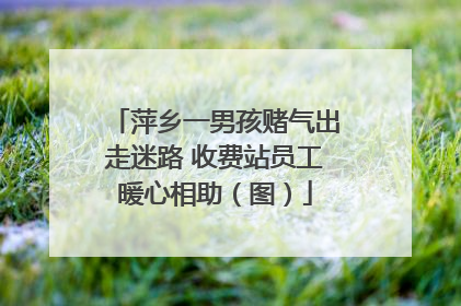 萍乡一男孩赌气出走迷路 收费站员工暖心相助（图）