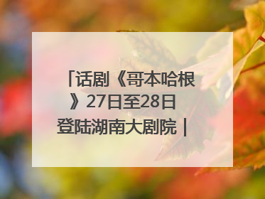 话剧《哥本哈根》27日至28日登陆湖南大剧院｜雅韵三湘