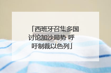 西班牙召集多国讨论加沙局势 呼吁制裁以色列