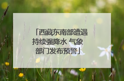 西藏东南部遭遇持续强降水 气象部门发布预警