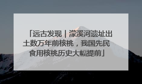 远古发现｜濛溪河遗址出土数万年前核桃，我国先民食用核桃历史大幅提前