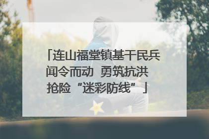 连山福堂镇基干民兵闻令而动  勇筑抗洪抢险“迷彩防线”