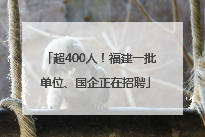 超400人！福建一批单位、国企正在招聘